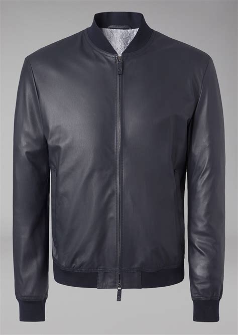 chaqueta cuero armani hombre